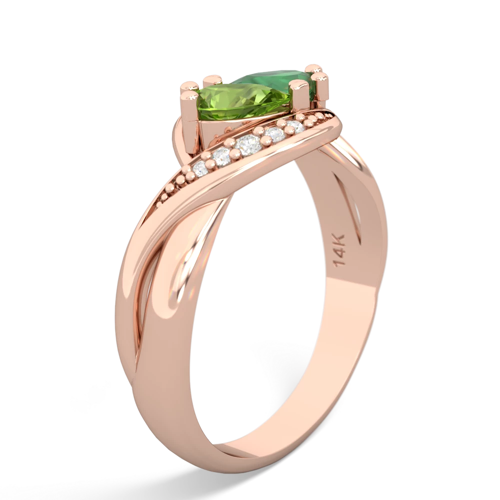 Peridot Summer Winds 14K Rose Gold ring R5342