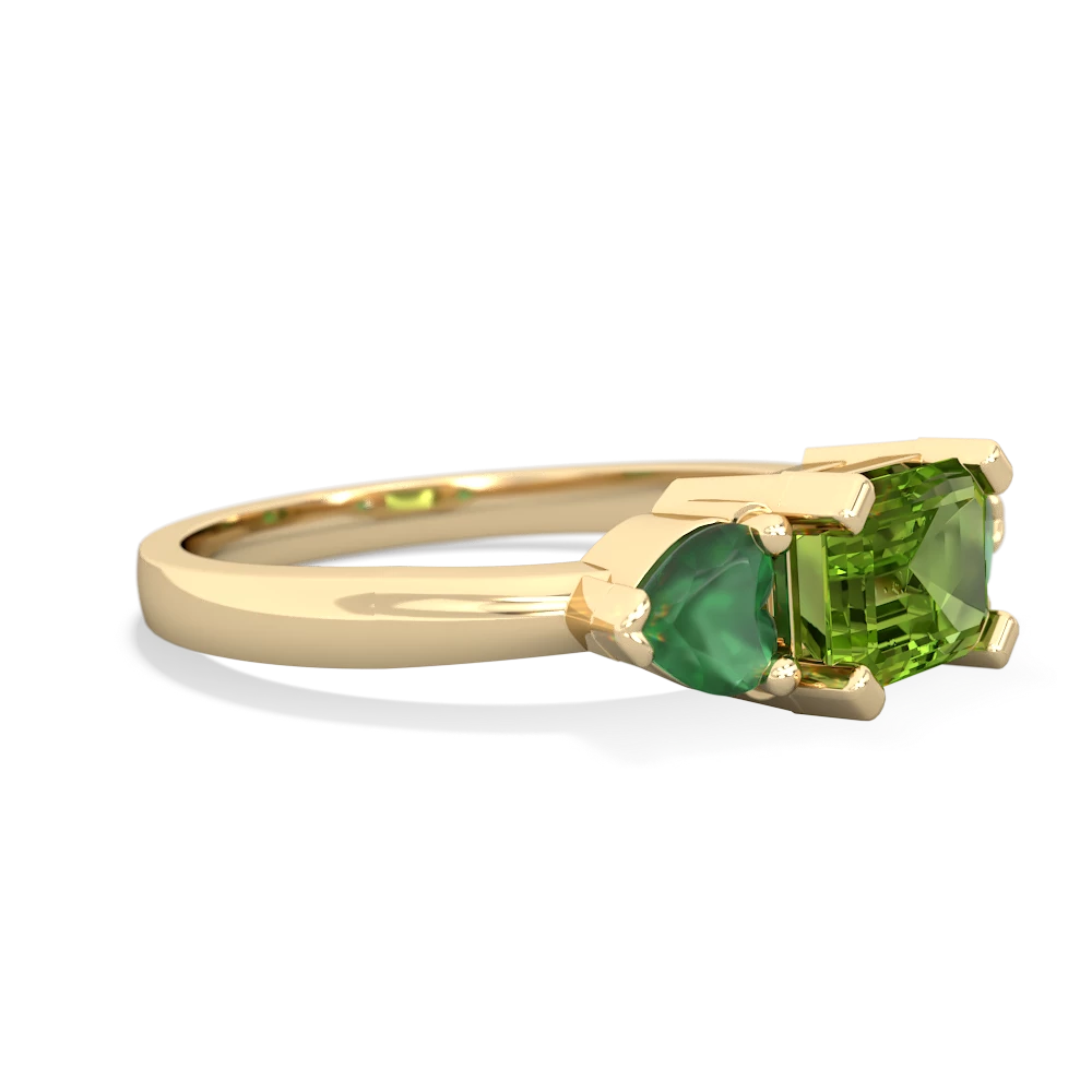 Peridot Three Stone 14K Yellow Gold ring R5235