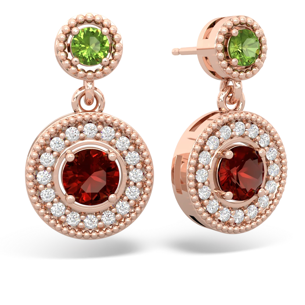 POMELLATO 18-karat rose gold peridot hoop earrings | NET-A-PORTER