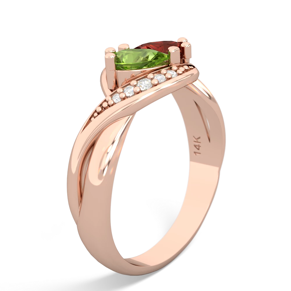 Peridot Summer Winds 14K Rose Gold ring R5342