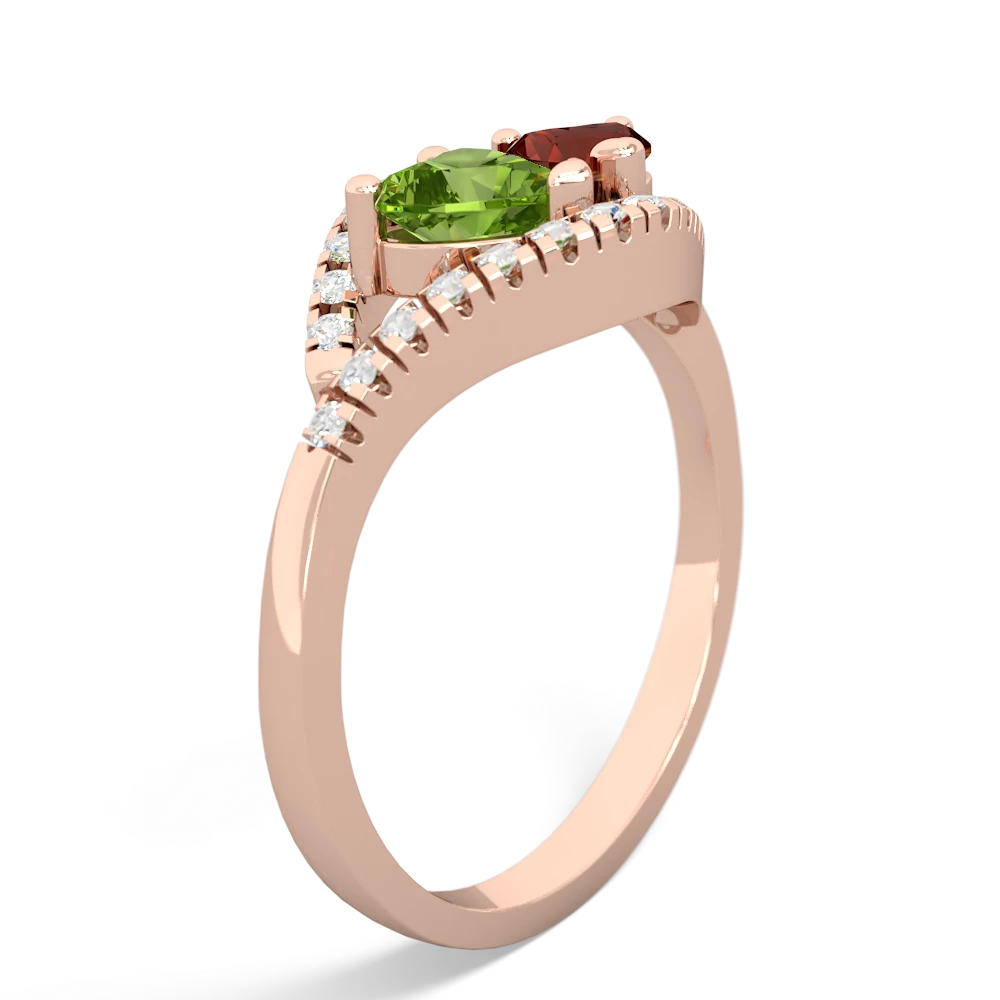 Peridot Mother And Child 14K Rose Gold ring R3010