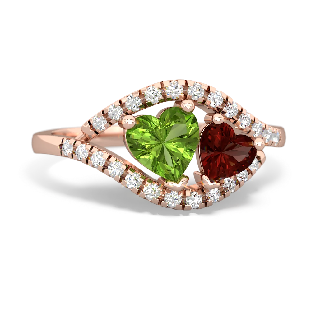 Peridot Mother And Child 14K Rose Gold ring R3010