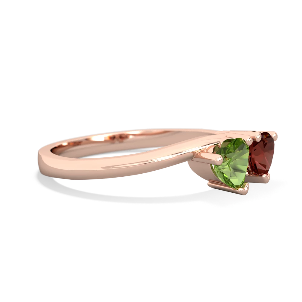 Peridot Sweethearts 14K Rose Gold ring R5260