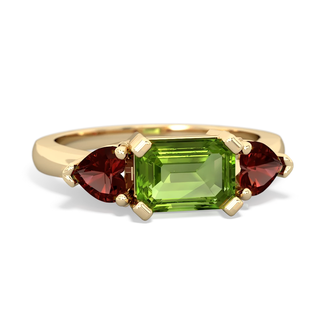 Peridot Three Stone 14K Yellow Gold ring R5235