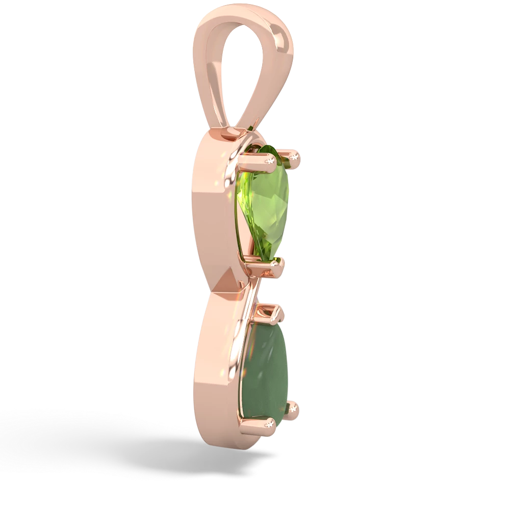 Peridot Infinity 14K Rose Gold pendant P5050