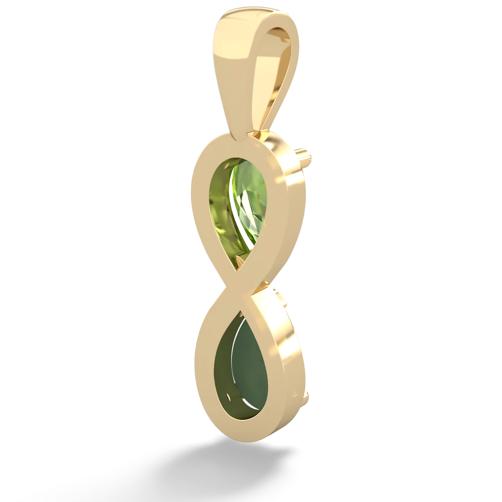 Peridot Infinity 14K Yellow Gold pendant P5050