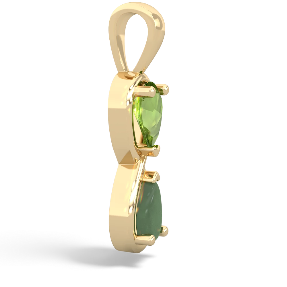 Peridot Infinity 14K Yellow Gold pendant P5050