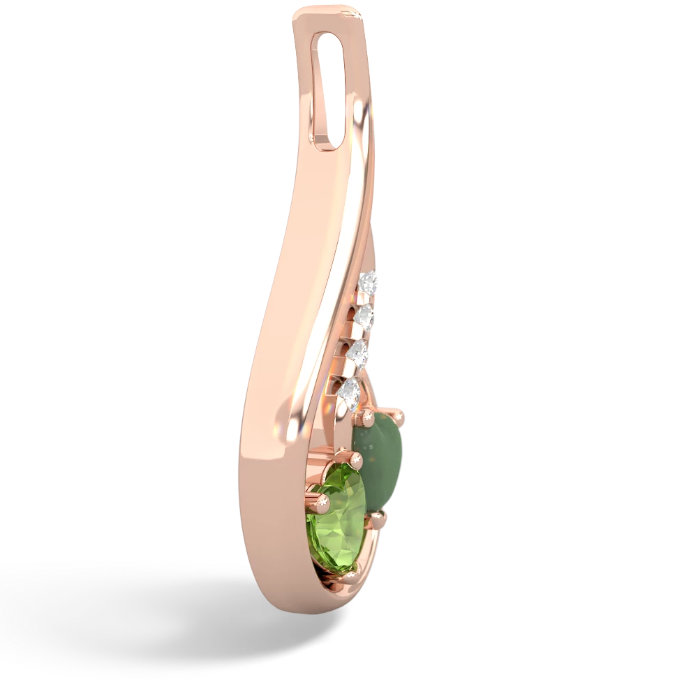 Peridot Keepsake Curves 14K Rose Gold pendant P5450