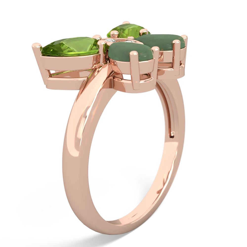 Peridot Butterfly 14K Rose Gold ring R2215