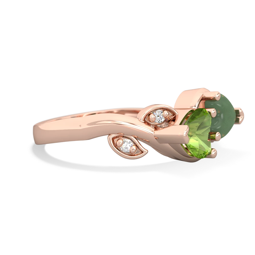 Peridot Floral Elegance 14K Rose Gold ring R5790