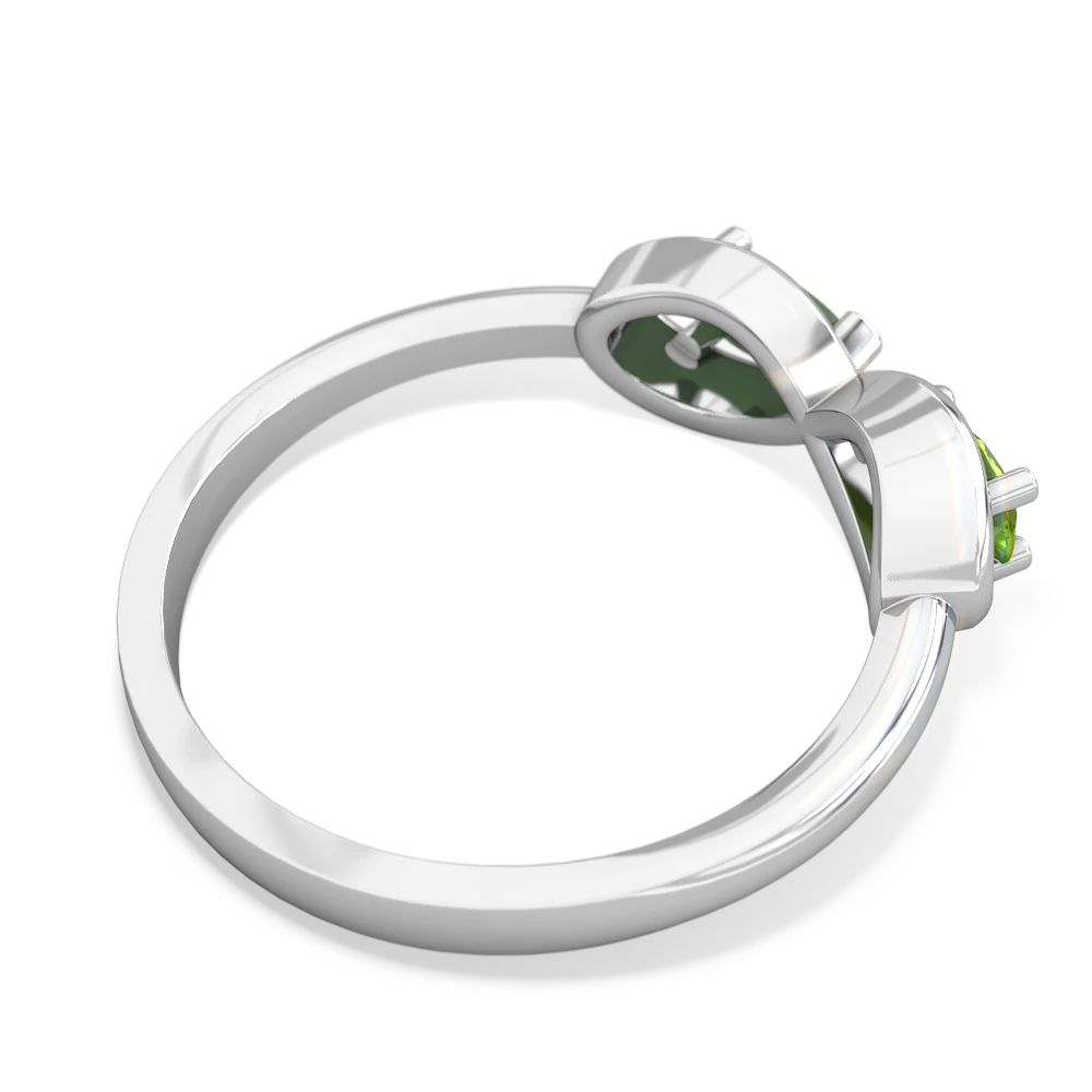 Peridot Infinity 14K White Gold ring R5050