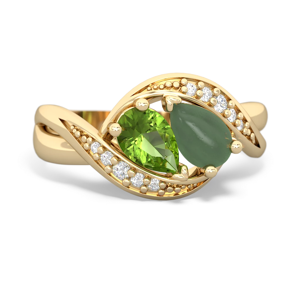 Peridot Summer Winds 14K Yellow Gold ring R5342