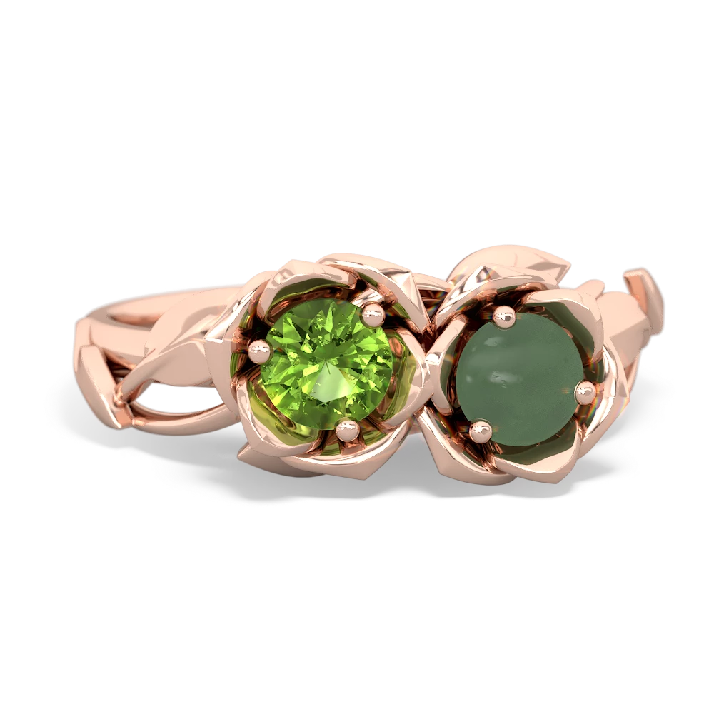 Peridot Rose Garden 14K Rose Gold ring R5510