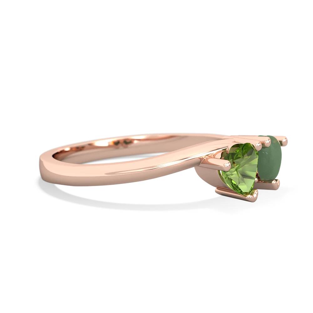 Peridot Sweethearts 14K Rose Gold ring R5260