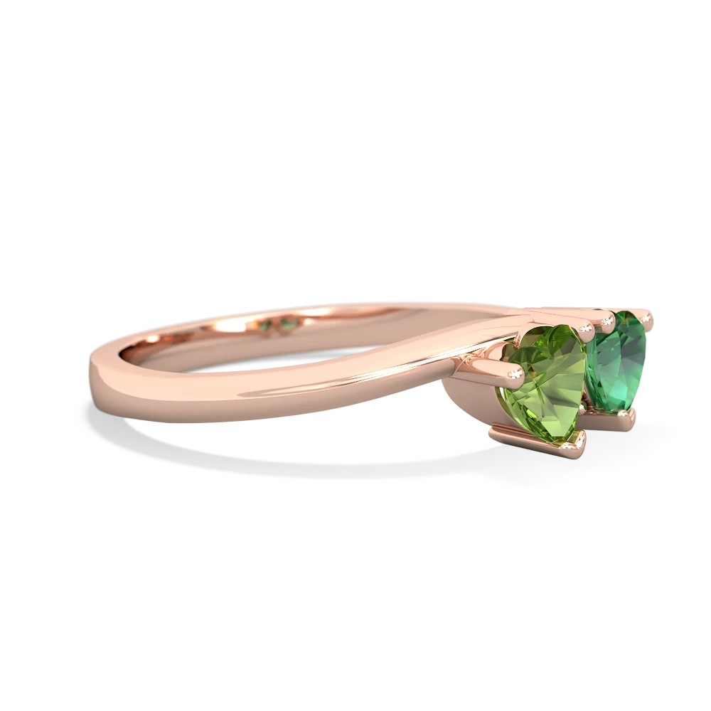 Peridot Sweethearts 14K Rose Gold ring R5260