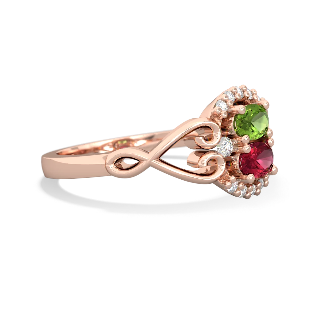 Peridot Love Nest 14K Rose Gold ring R5860