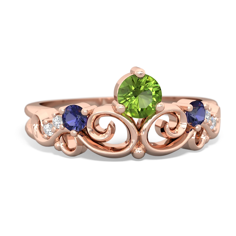 Peridot Crown Keepsake 14K Rose Gold ring R5740