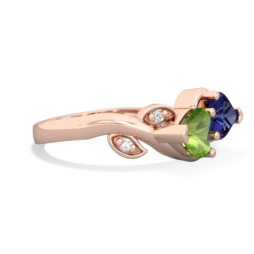 Peridot Floral Elegance 14K Rose Gold ring R5790