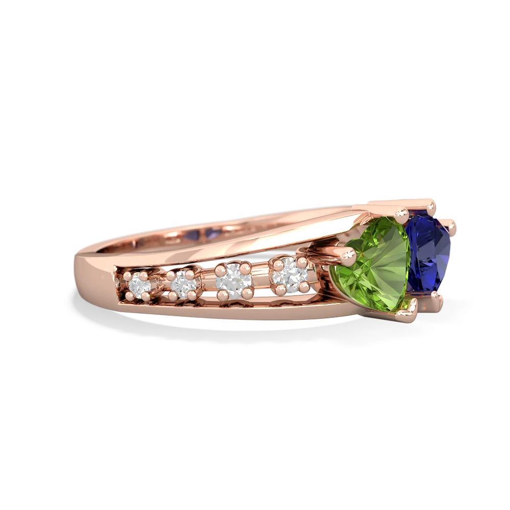 Peridot Heart To Heart 14K Rose Gold ring R3342