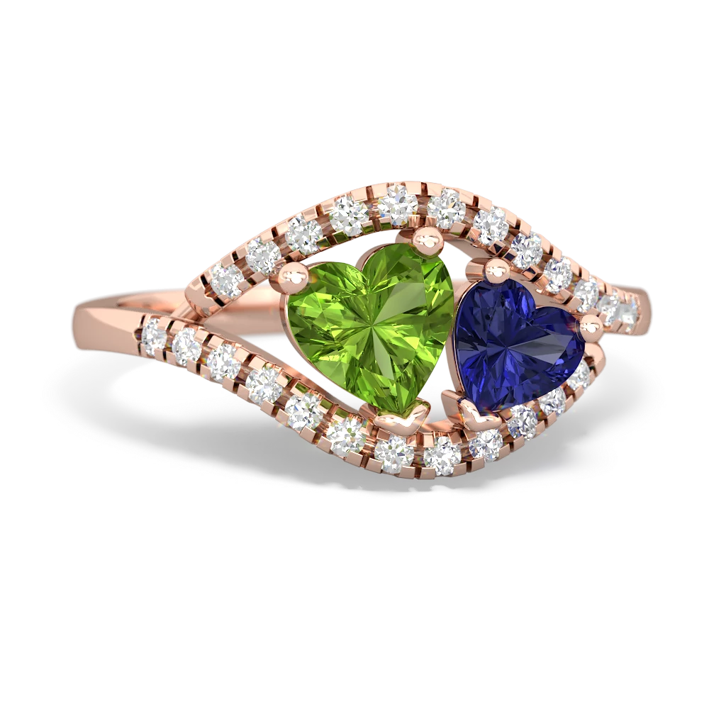 Peridot Mother And Child 14K Rose Gold ring R3010