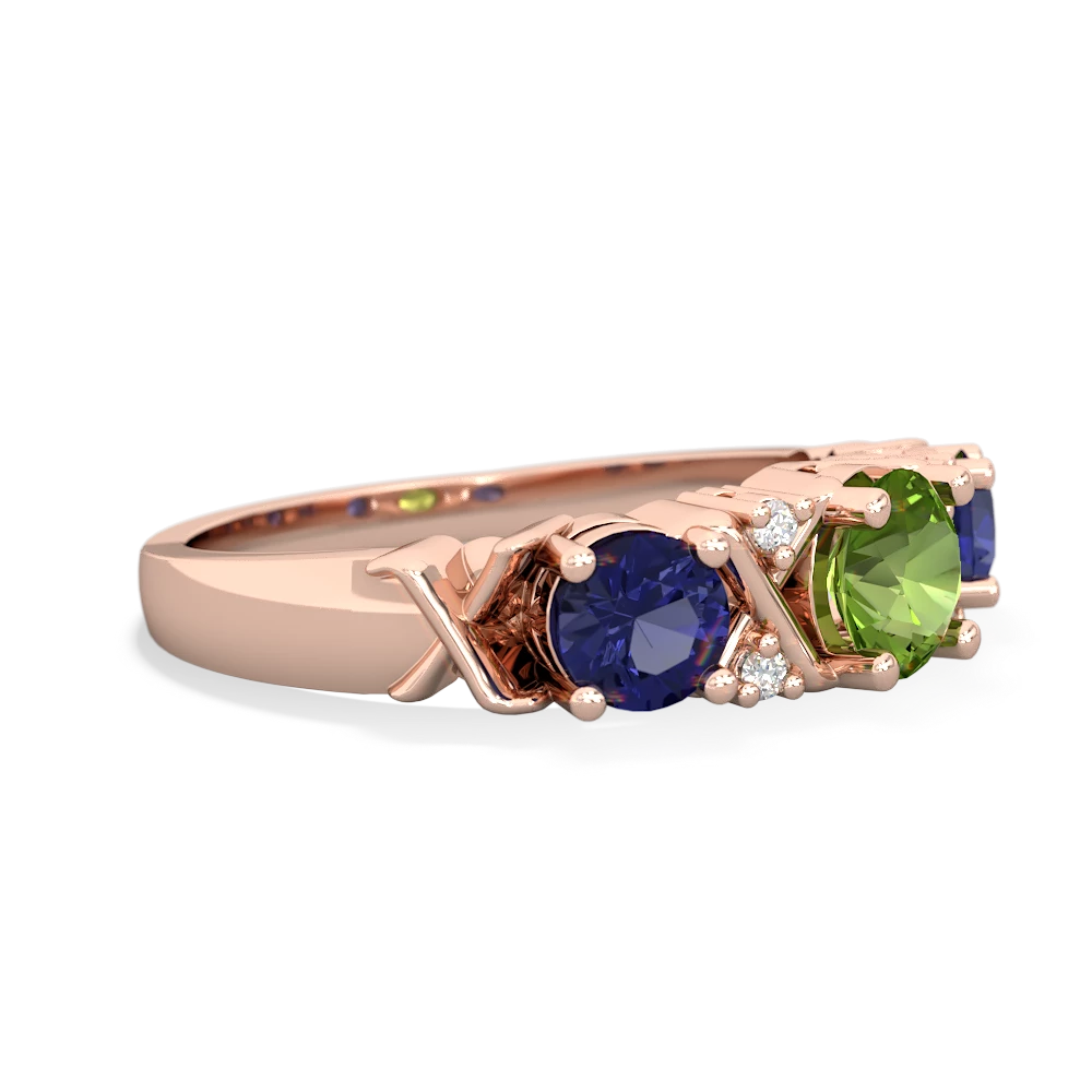 Peridot Hugs And Kisses 14K Rose Gold ring R5016