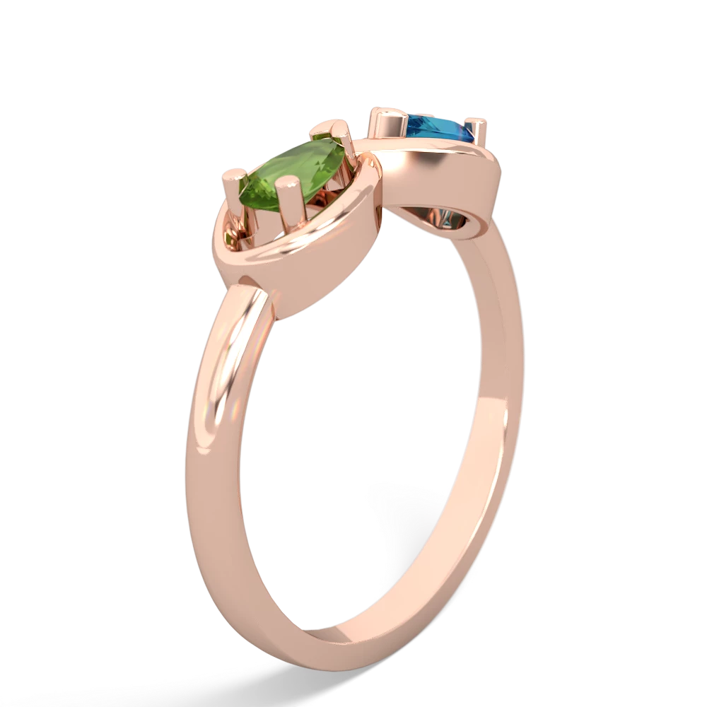 Peridot Infinity 14K Rose Gold ring R5050