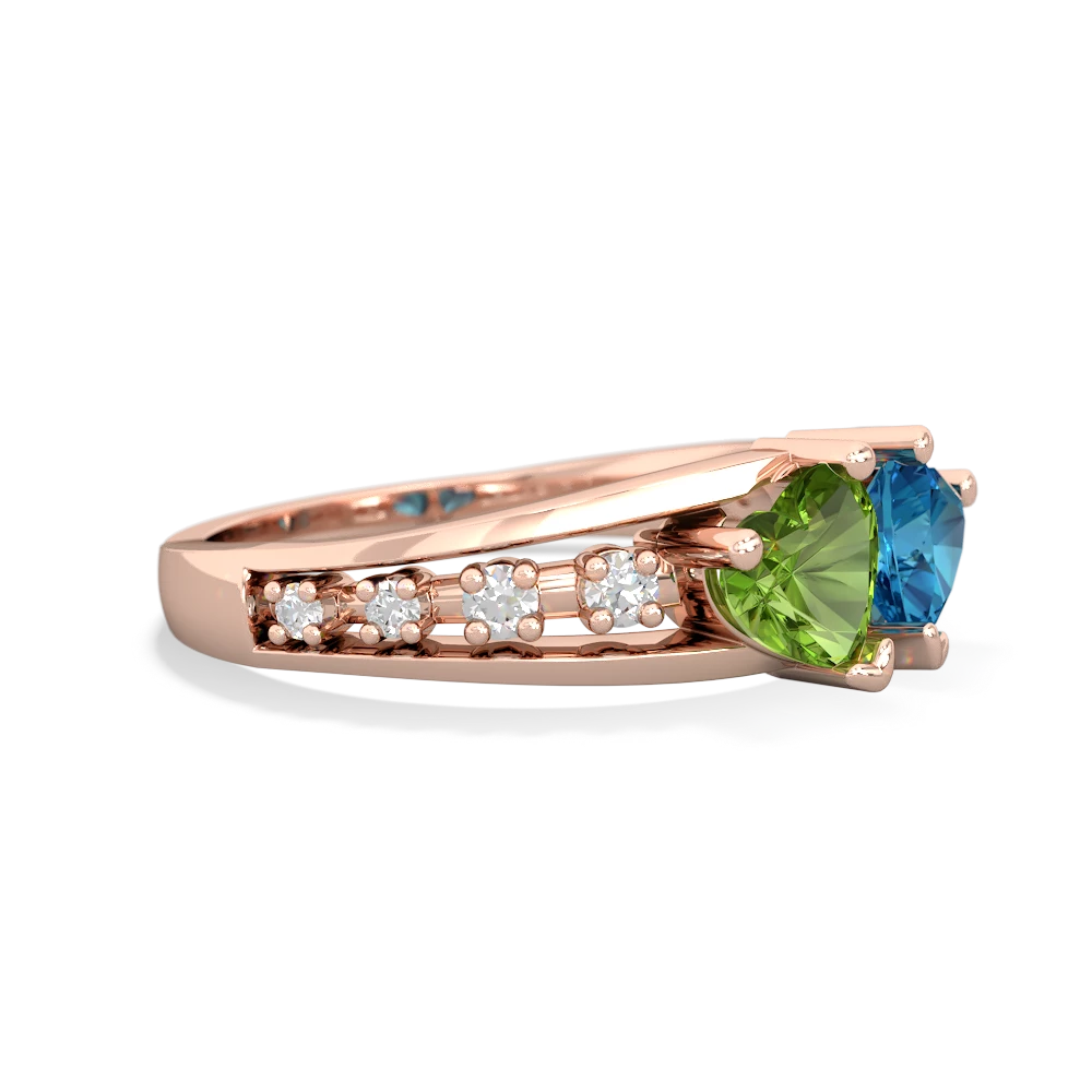 Peridot Heart To Heart 14K Rose Gold ring R3342