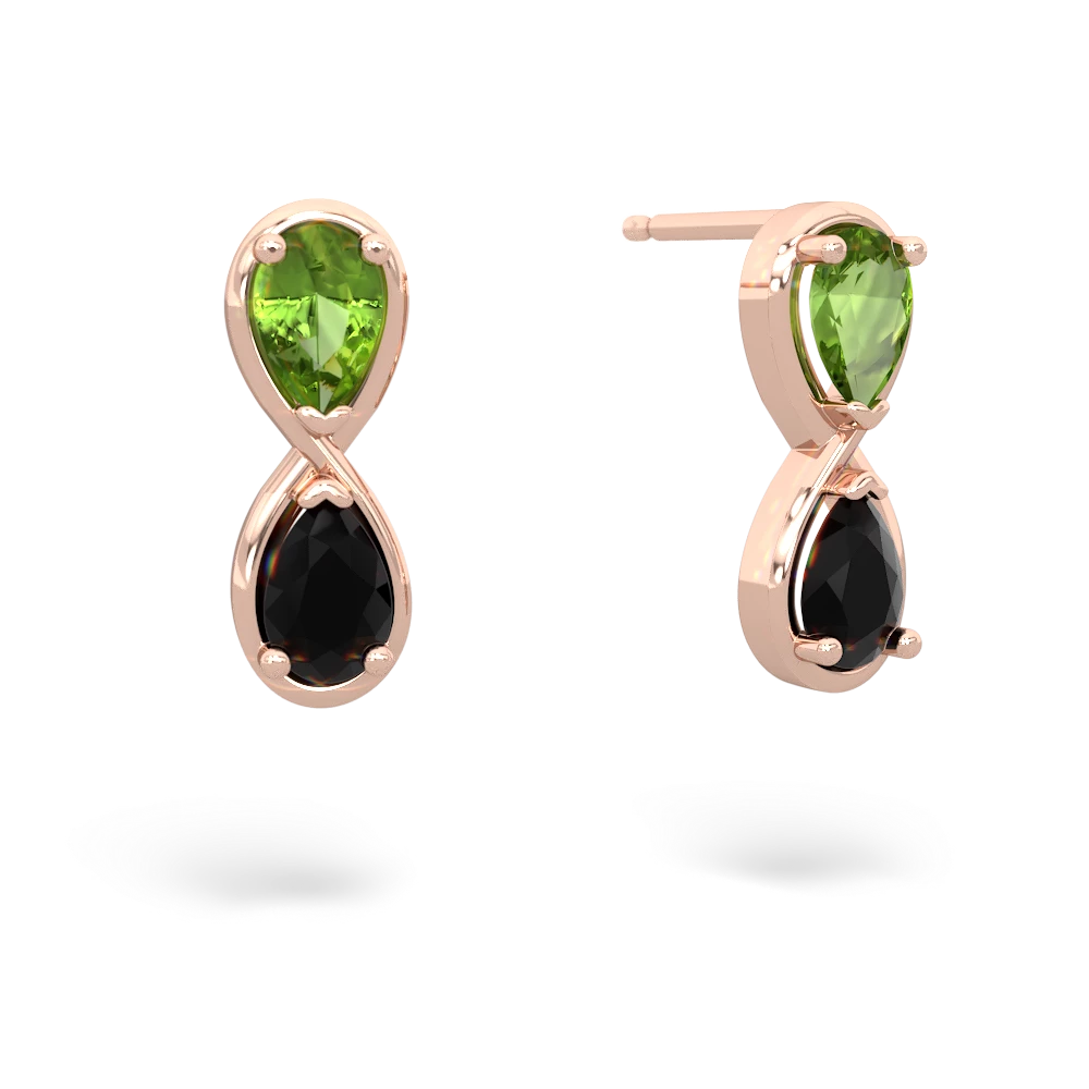 Peridot Infinity 14K Rose Gold earrings E5050