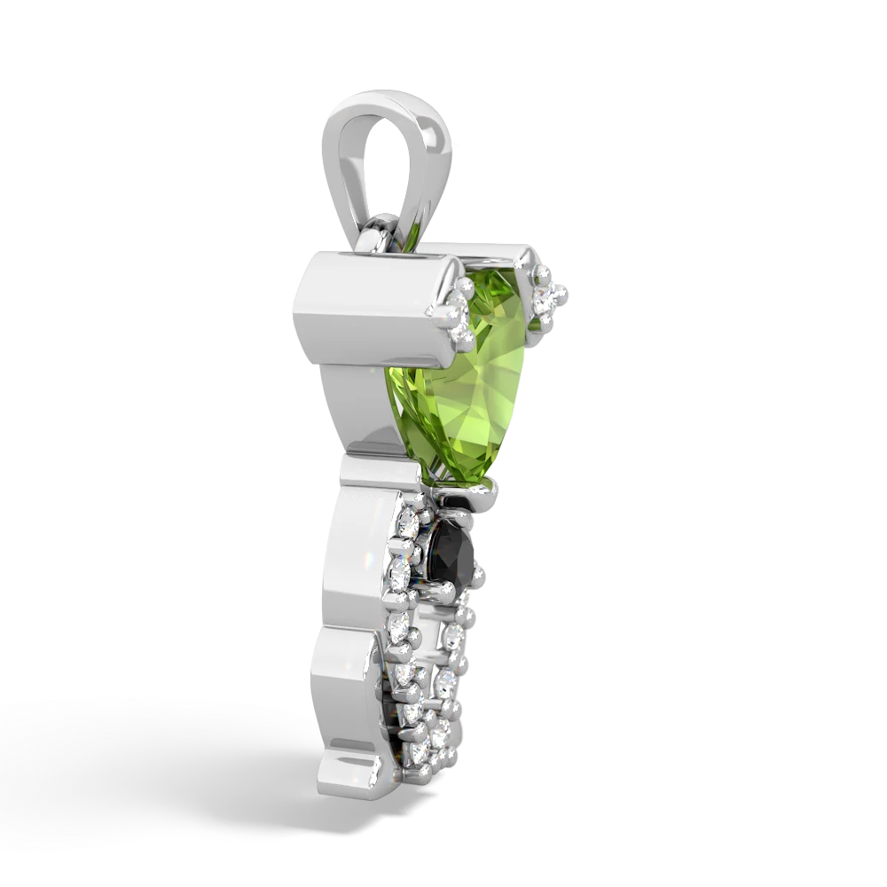 Peridot Puppy Love 14K White Gold pendant P5800