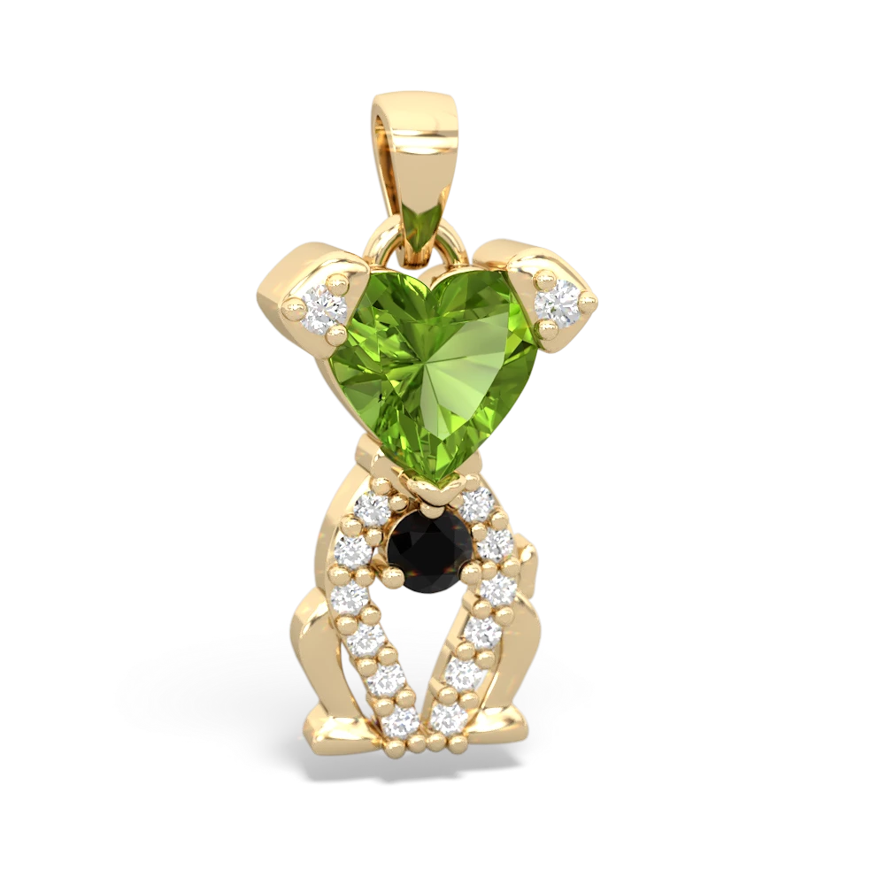 Peridot Puppy Love 14K Yellow Gold pendant P5800