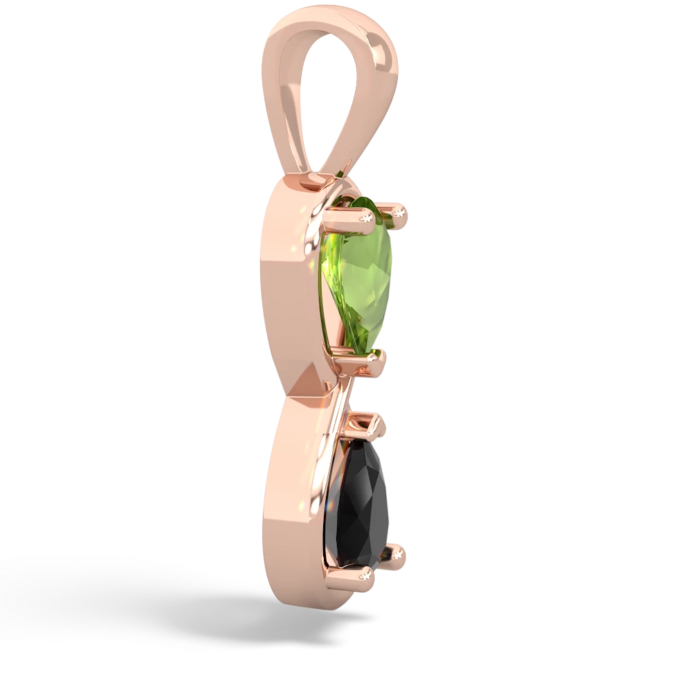 Peridot Infinity 14K Rose Gold pendant P5050