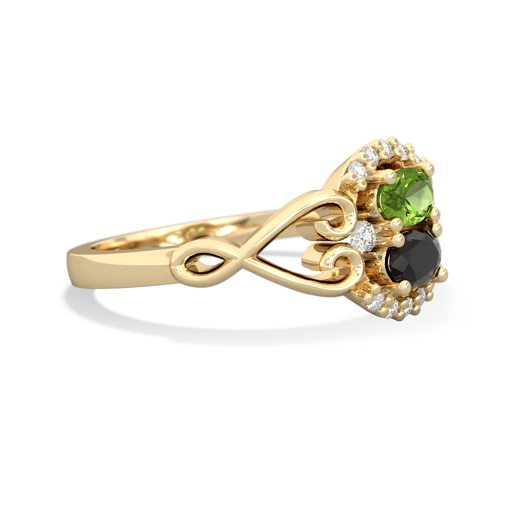 Peridot Love Nest 14K Yellow Gold ring R5860