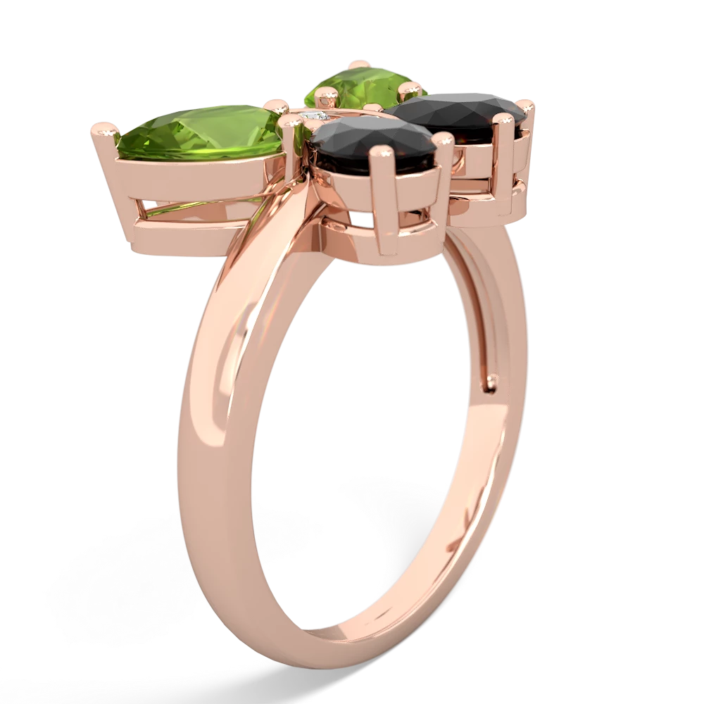 Peridot Butterfly 14K Rose Gold ring R2215