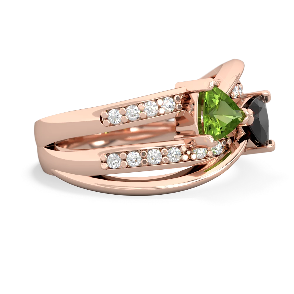 Peridot Bowtie 14K Rose Gold ring R2360