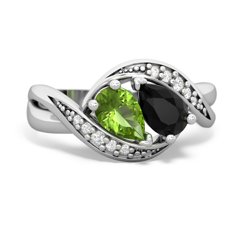 Peridot Summer Winds 14K White Gold ring R5342