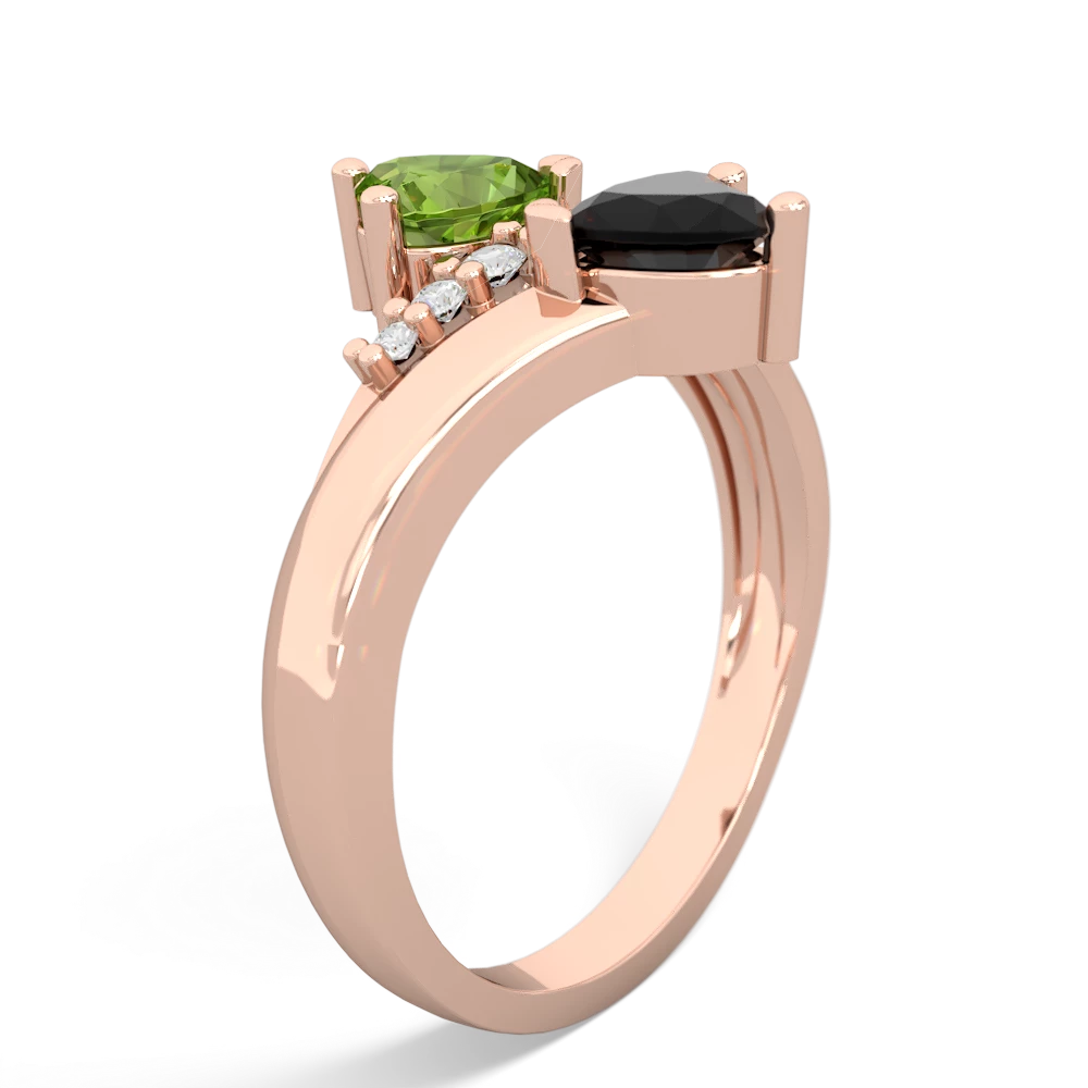 Peridot Heart To Heart 14K Rose Gold ring R2064