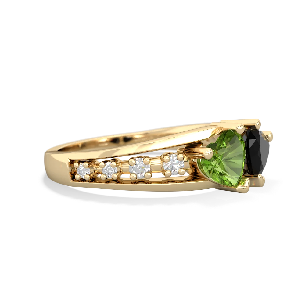 Peridot Heart To Heart 14K Yellow Gold ring R3342