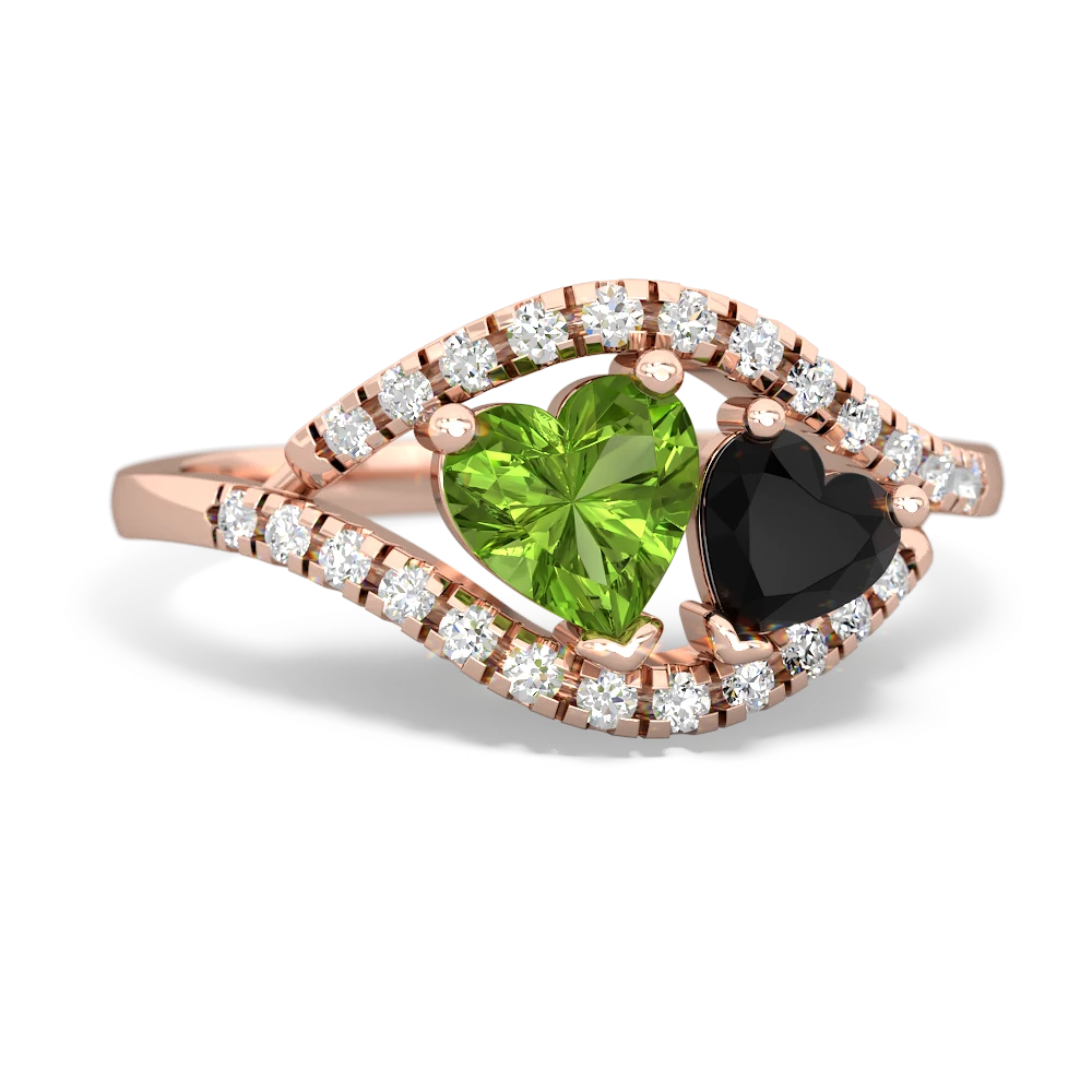 Peridot Mother And Child 14K Rose Gold ring R3010