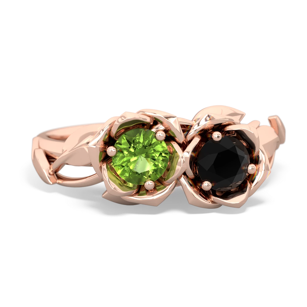 Peridot Rose Garden 14K Rose Gold ring R5510