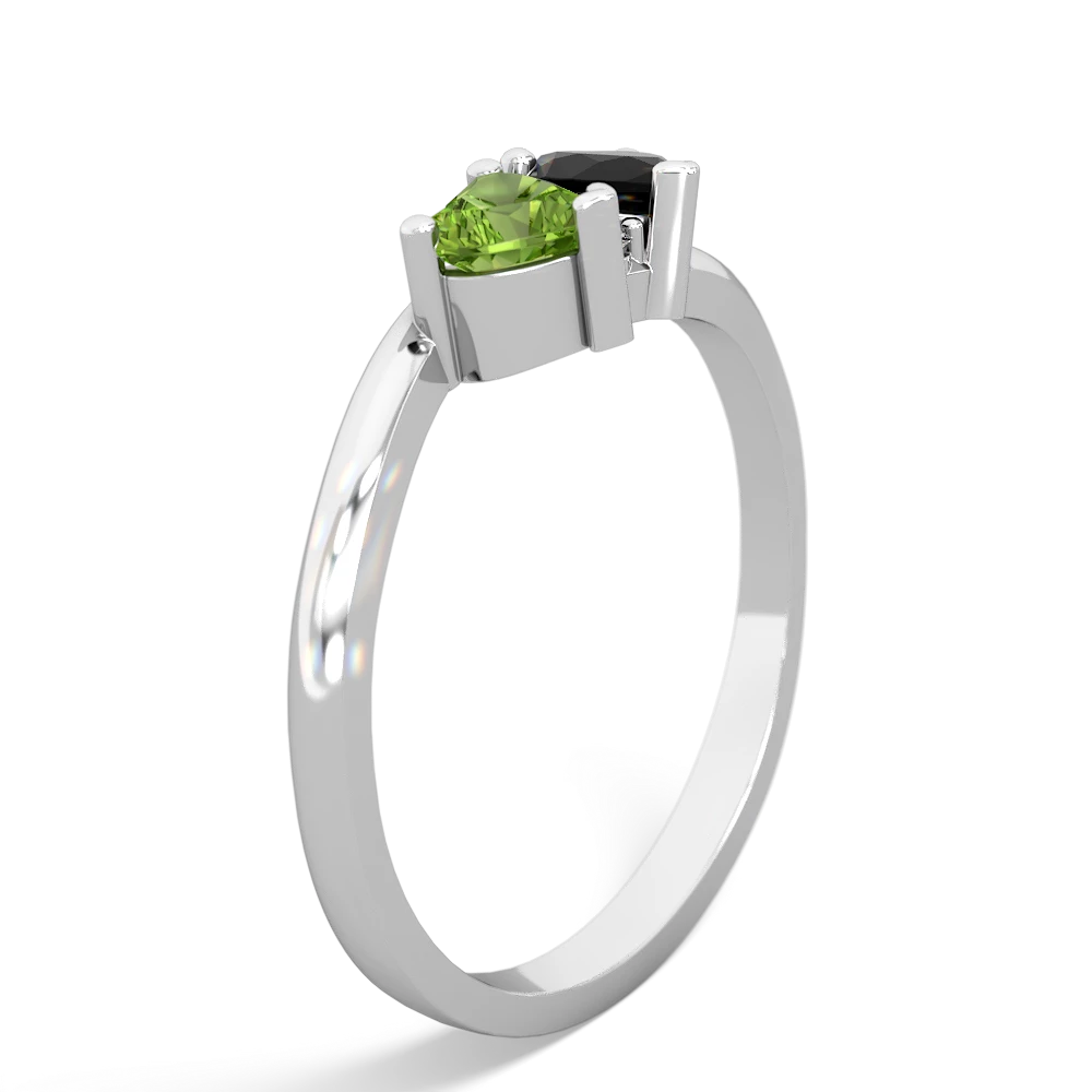 Peridot Sweethearts 14K White Gold ring R5260