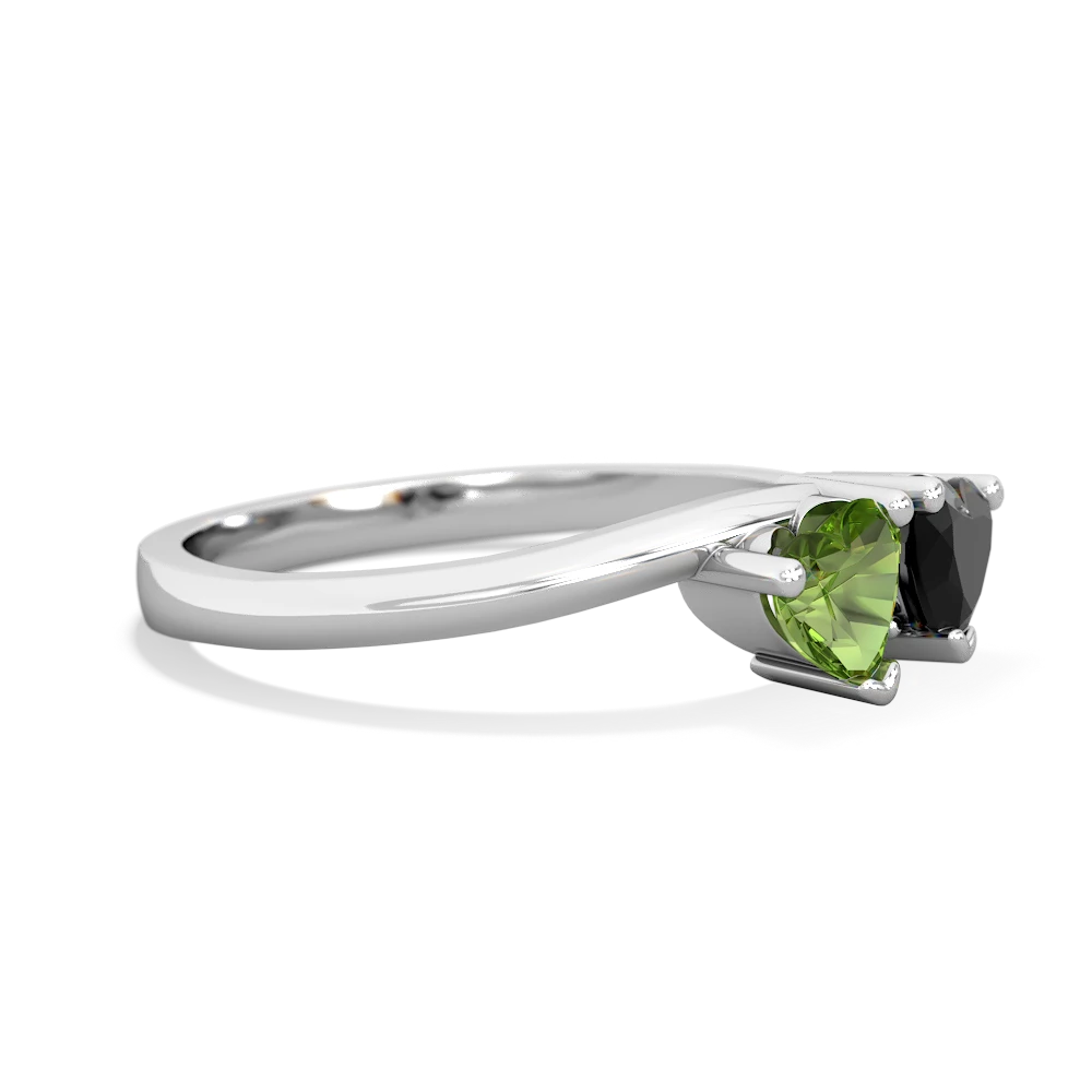 Peridot Sweethearts 14K White Gold ring R5260