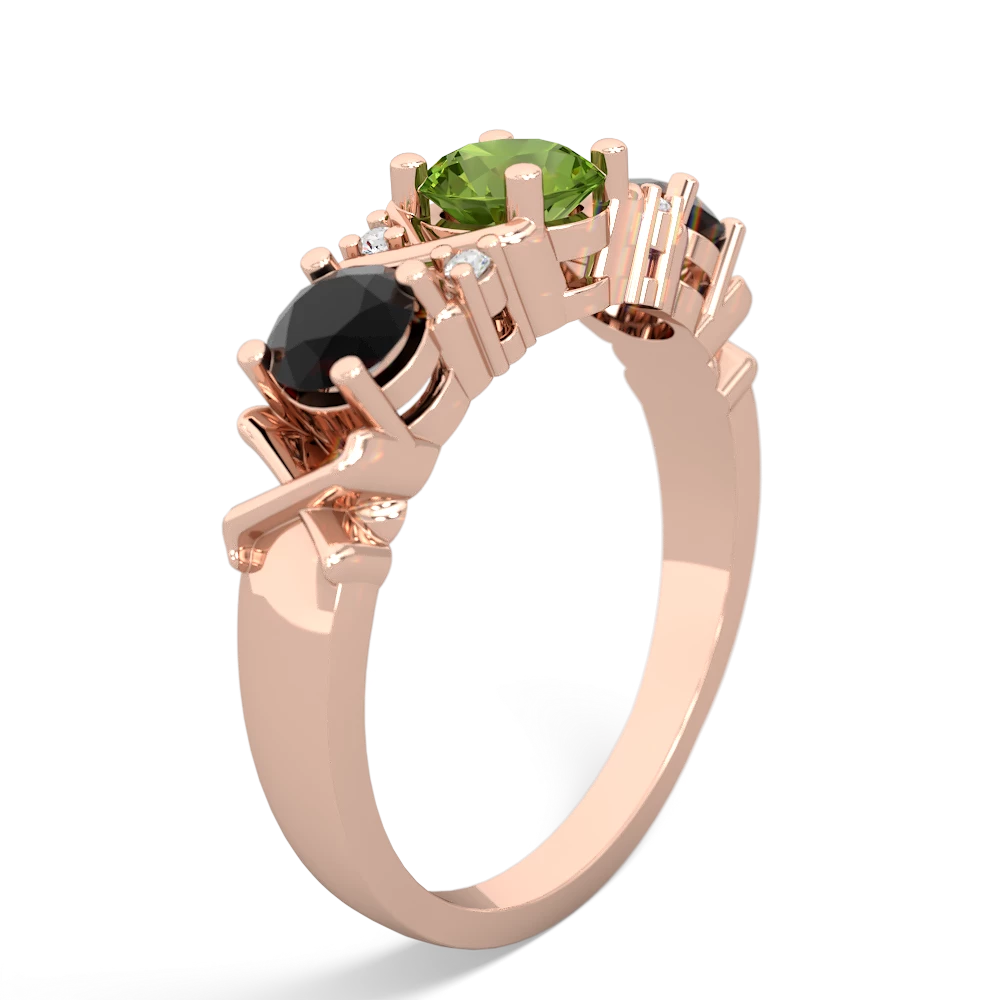 Peridot Hugs And Kisses 14K Rose Gold ring R5016