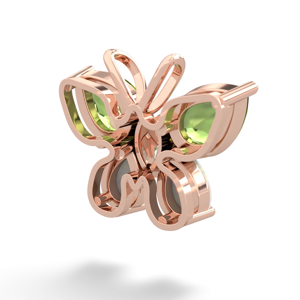 Peridot Butterfly 14K Rose Gold pendant P2215