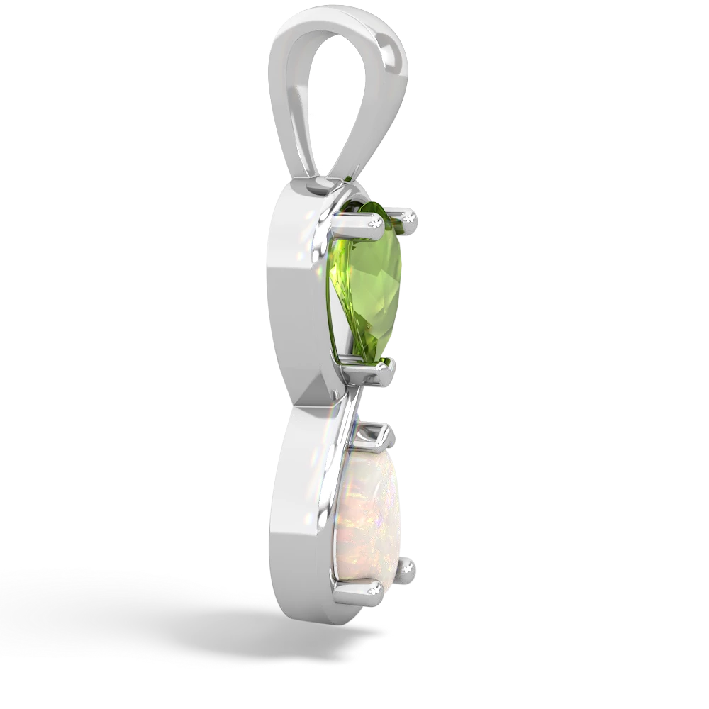 Peridot Infinity 14K White Gold pendant P5050