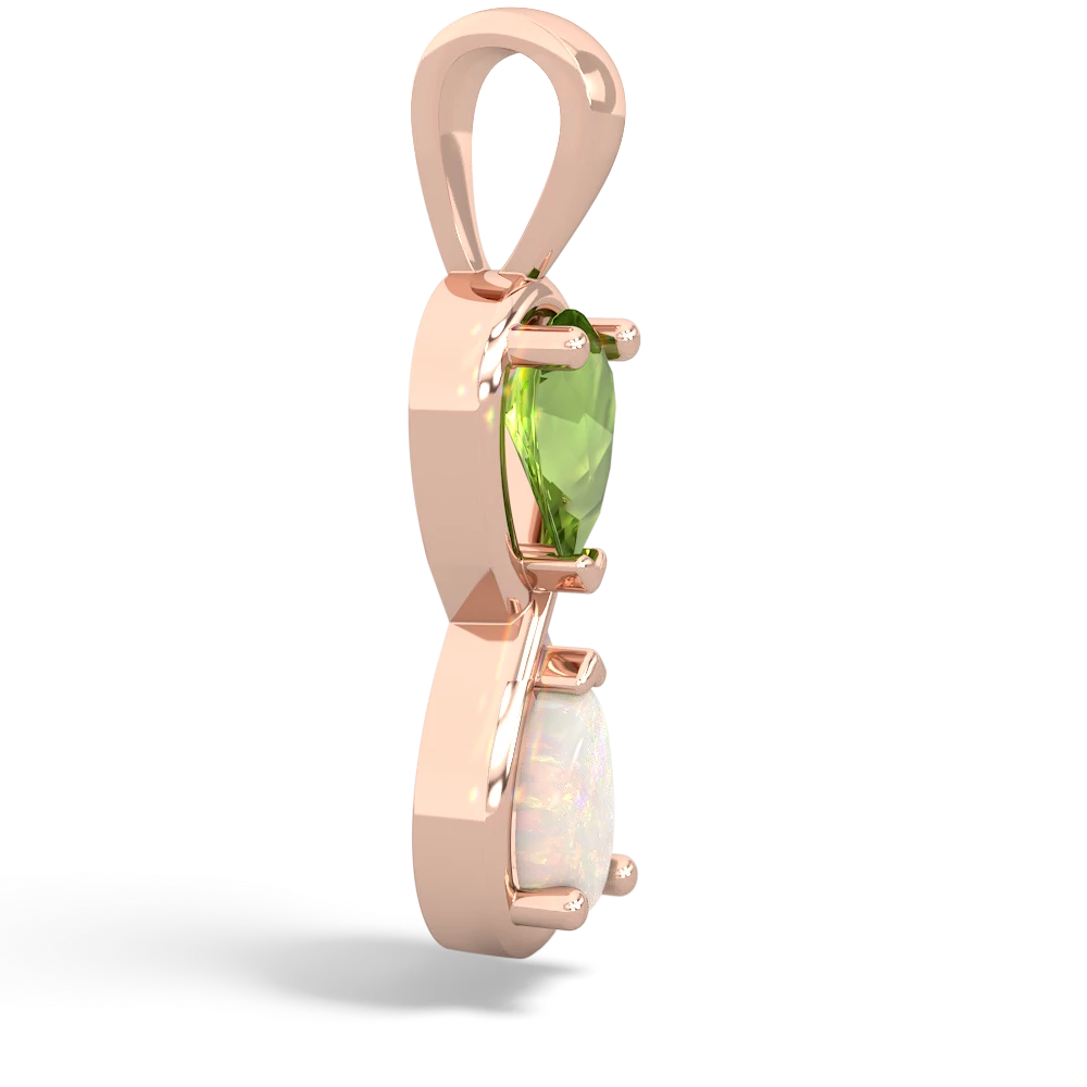 Peridot Infinity 14K Rose Gold pendant P5050