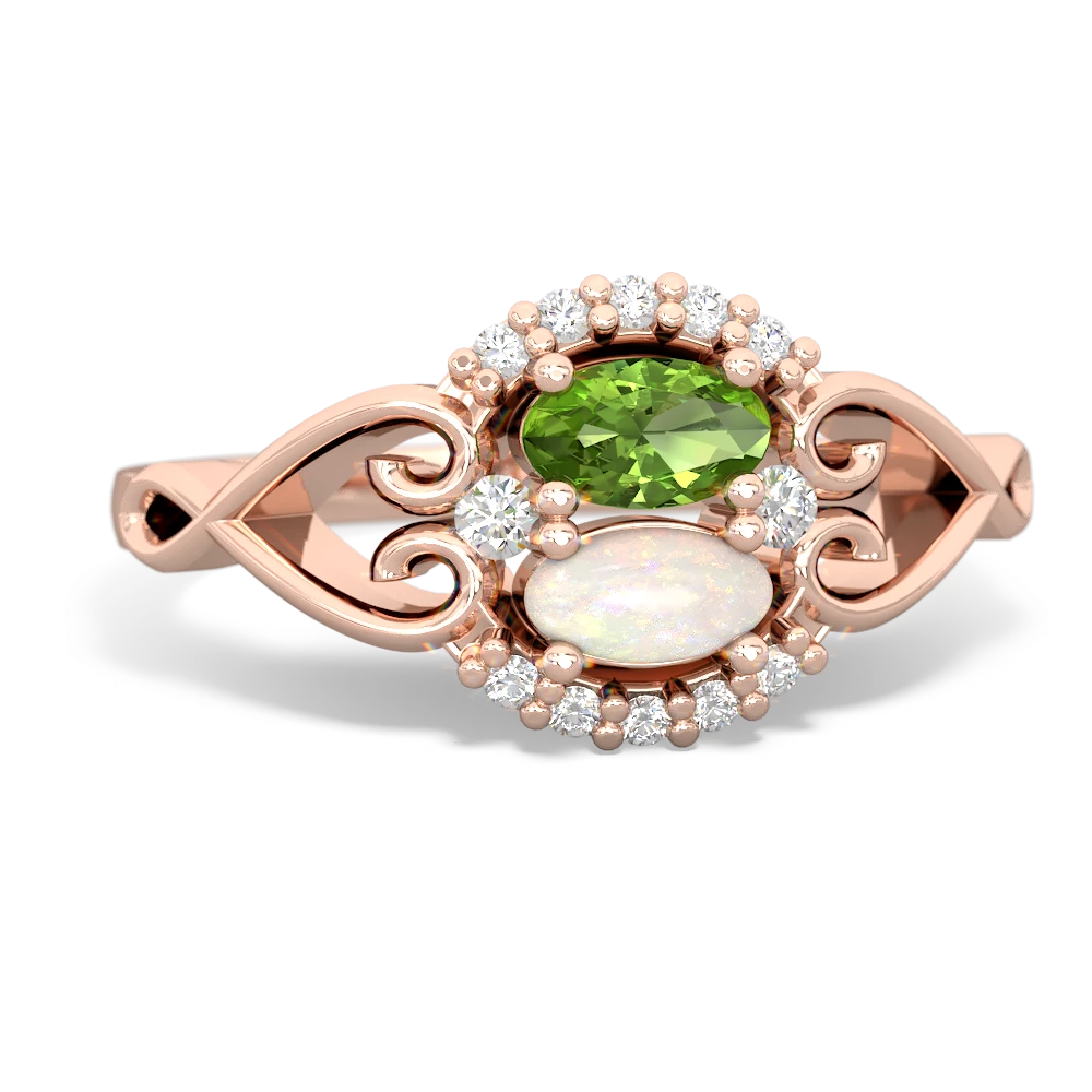 Peridot Love Nest 14K Rose Gold ring R5860