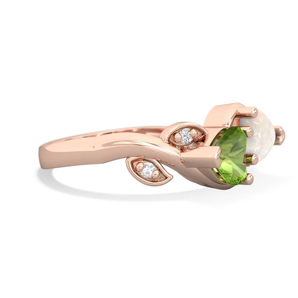 Peridot Floral Elegance 14K Rose Gold ring R5790