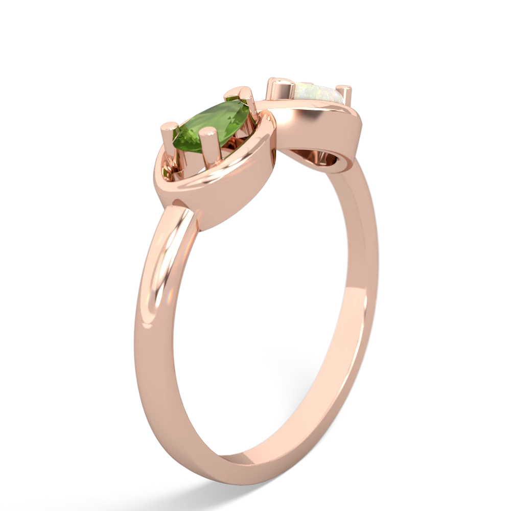 Peridot Infinity 14K Rose Gold ring R5050