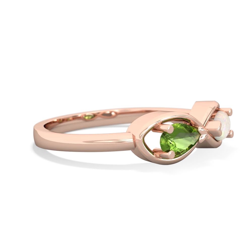 Peridot Infinity 14K Rose Gold ring R5050