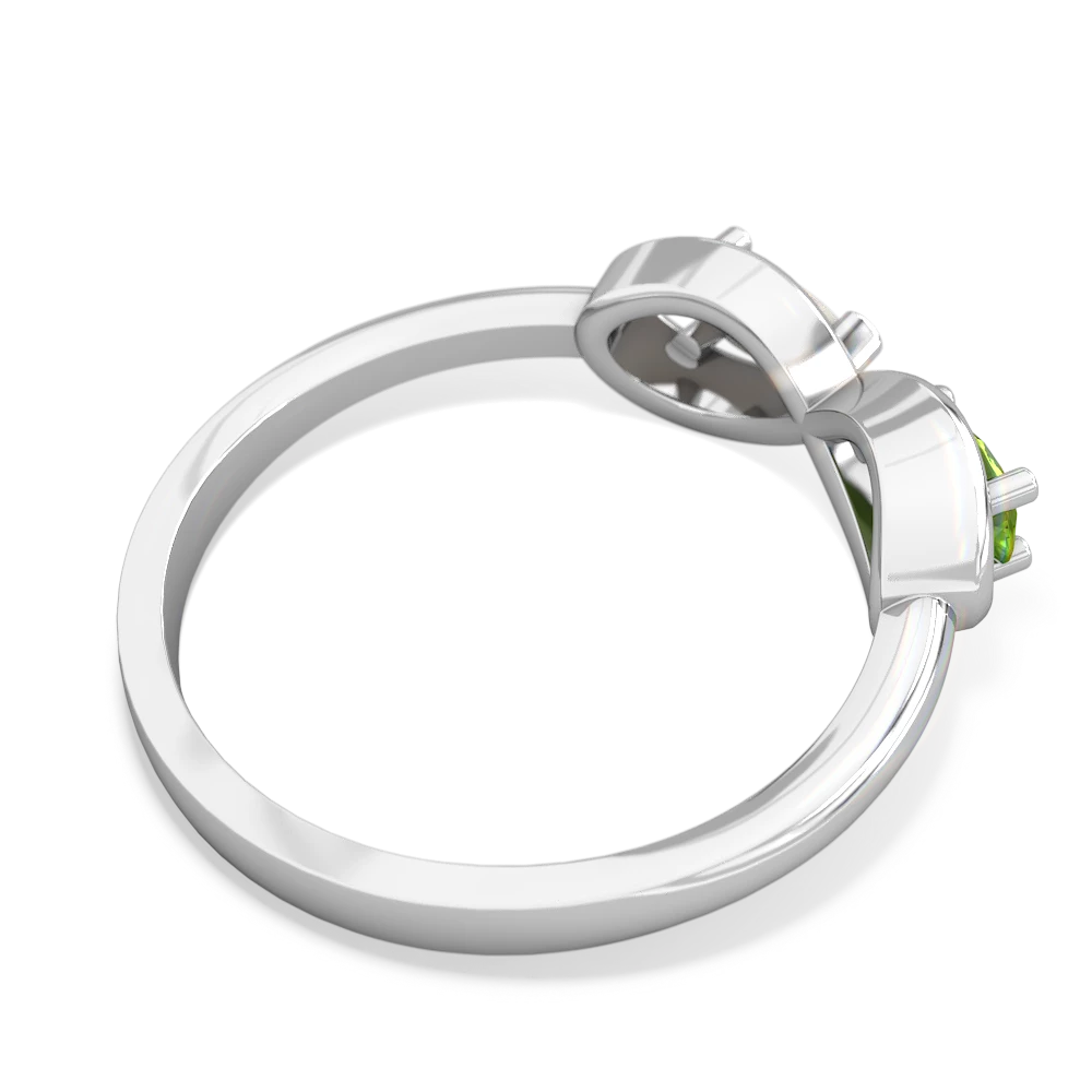 Peridot Infinity 14K White Gold ring R5050